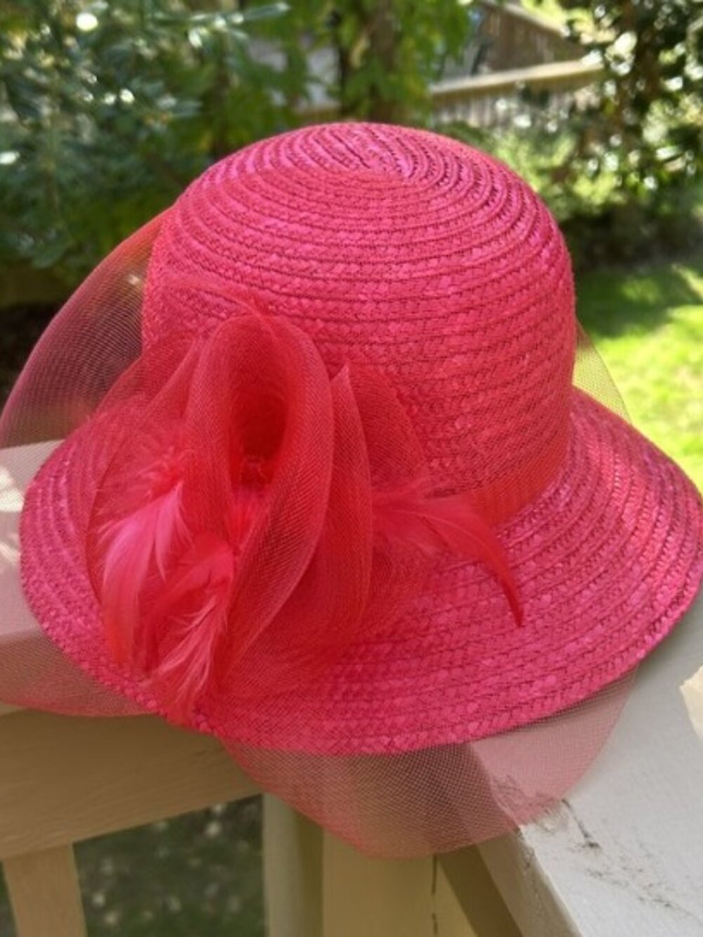 MILANO Paris New York Red 100% Straw HAT